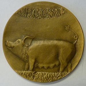 Verjaardagspenning "Feestvarken" 1977