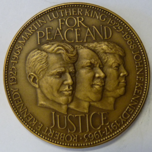 Memorial medal. For Peace and Justice 1968