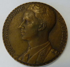 Medaille met Portret Koning Boudewijn, Koning der Belgen N.D.