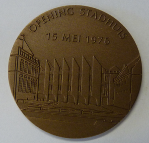 Penning Opening Stadhuis Gemeente Zwolle 1976