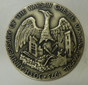 Medal 30th Anniversary of mthe Warsaw Ghetto 1973