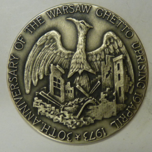 Medal 30th Anniversary of mthe Warsaw Ghetto 1973