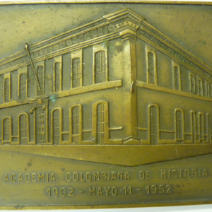 Plaquette 50 jaar Academia Colombia de Historia, Bogota 1952   RARE!!!