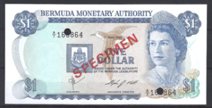 1 Dollar 1984  P 28-Specimen  aUNC