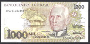 1.000 Cruzeiros 1990 P 231-b UNC