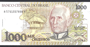 1.000 Cruzeiros 1990  P 231-b  UNC