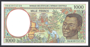 CAS 1.000 Francs 1994 Central African Republic P 302F-b UNC