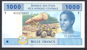 CAS 1.000 Francs 2002 Congo P 107T UNC