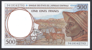 CAS 500 Francs 1994 Gabon  P 401L-b  UNC