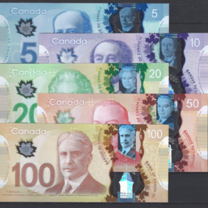 5, 10, 20, 50 en 100 Dollars 2011-2013  P 106-110-a  Set