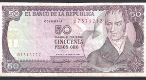 50 Pesos Oro jan 1986  P 425-b  FR