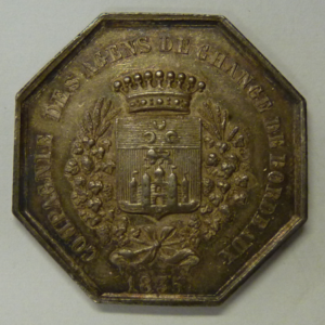 Compagnie des Agents de Change de Bordeaux 1835  Silver