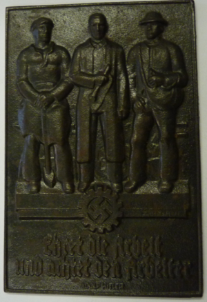 Plaquette Deutsche Arbeitsfront 1914-1918