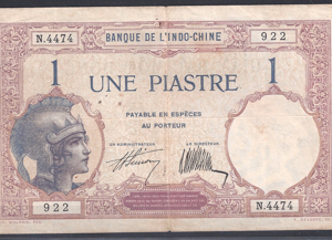 Une Piastre 1927-31 P 48-b FR/ZFR-