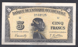 5 Francs 1942  P 28-a  aUNC