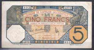 5 Francs 1932  P 5B-f  PR/XF