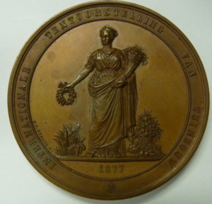 Prijspenning Internationale Tentoonstelling van Tuinbouw, Amsterdam 1877