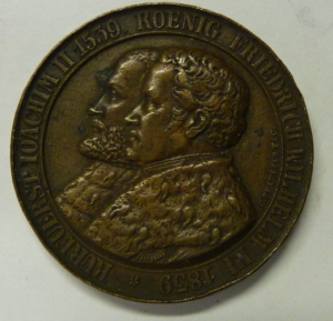 Medaille Ioachim II 14539 en Friedrich Wilhelm III 1839, Pruissen 1839