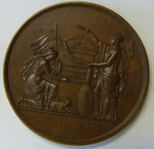 Medal Les Trois Glorieuses et Casimir Delavigne 1830