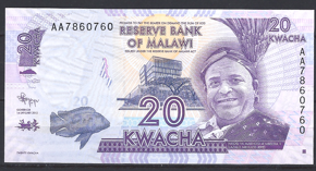 20 Kwacha 1-1-2012  P 57-a  UNC