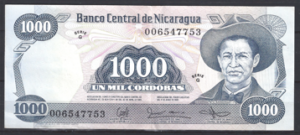 1.000 Cordobas 1987  P 145  PR/XF