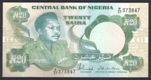 20 Naira 1984- P 26-c8 UNC