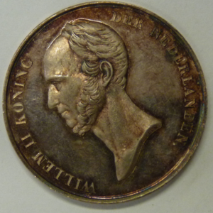 Penning t.b.v. Overlijden Koning Willem II 1849  Silber