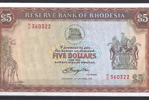 5 Dollars 20-10-1978  P 36-b  UNC-