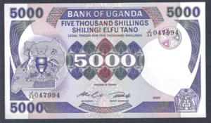 5.000 Shilingi 1986  P 24-b  UNC
