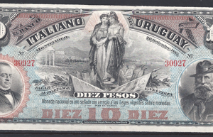 10 Pesos 1887  P S-212  UNC-