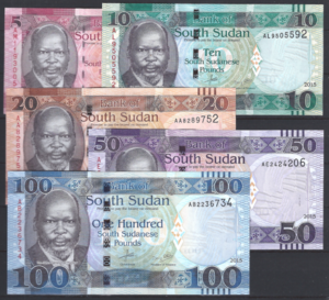 5, 10, 20, 50 en 100 Pounds 2015 set P 11 t/m 15 UNC