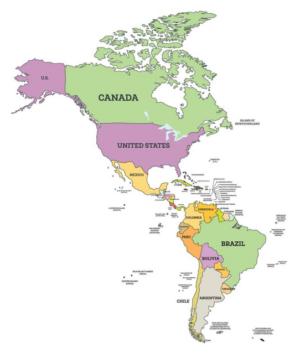 Noord en Zuid-Amerika