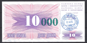 10.000 Dinara 15-10-1993 P 53-a UNC
