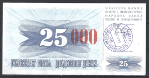 25.000 Dinara 24-12-1993  P 54-h  UNC