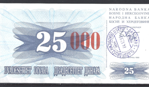 25.000 Dinara 24-12-1993  P 54-h  UNC