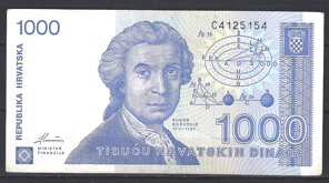 1.000 Dinara 1991  P 22  ZFR