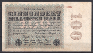 100.000 Mark 1923 P 107-c ZFR+