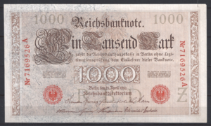 1.000 Mark 21-4-1910 P 45-b PR/XF