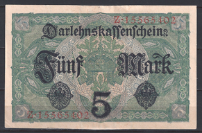 5 Mark 1917 P 56-a PR/XF+