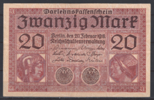 20 Mark 1918 P 57 PR/XF