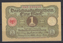 1 Mark 1-3-1920 P 58 UNC