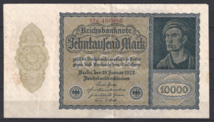 10.000 Mark 1922 P 72-2 PR/XF