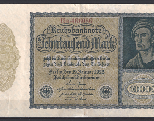 10.000 Mark 1922 P 72-2 PR/XF