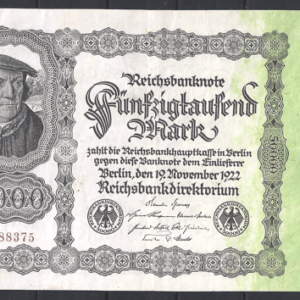 50.000 Mark 1922 P 79-2  ZFR+