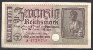 20 Reichsmark 1940-45 P.R139 FR