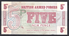 5 New Pence 1972 P M47 ZFR/PR