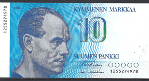 10 Markkaa 1986 P 113-a11 aUNC