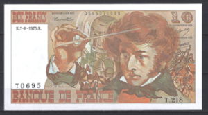 10 Francs 7-8-1975 P 150-b aUNC