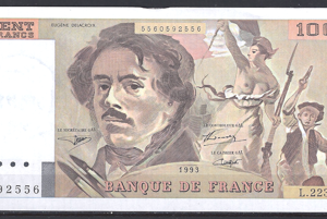 100 Francs 1993  P 154-g  PR/XF+