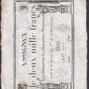 1.000 Francs 1795 P A81 ZFR